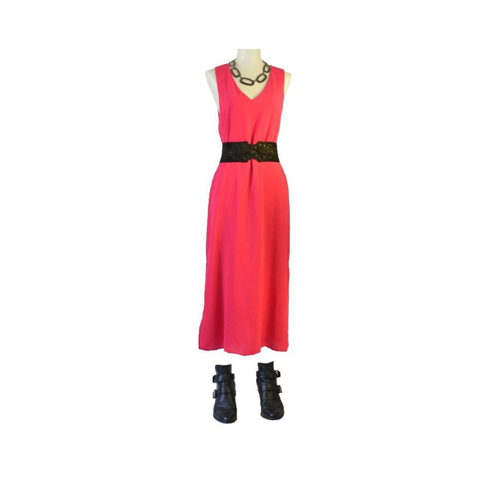 Everly Hot Pink Midi Dress